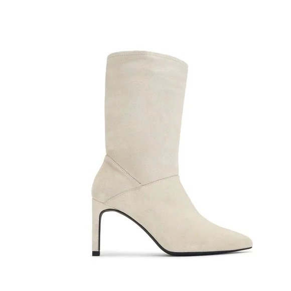 Booties Allsaints White Boots All Saints Ariel Front Zip Leather - Main Image
